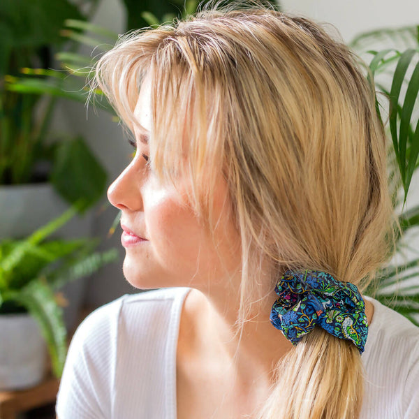 Liberty Scrunchie on Model - Strawberry Thief J Print | Country Living Marketplace