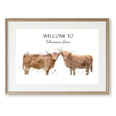 Personalised Highland Cows Print