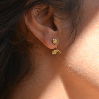 Charlotte Studs - Ethical Gold Roses Studs