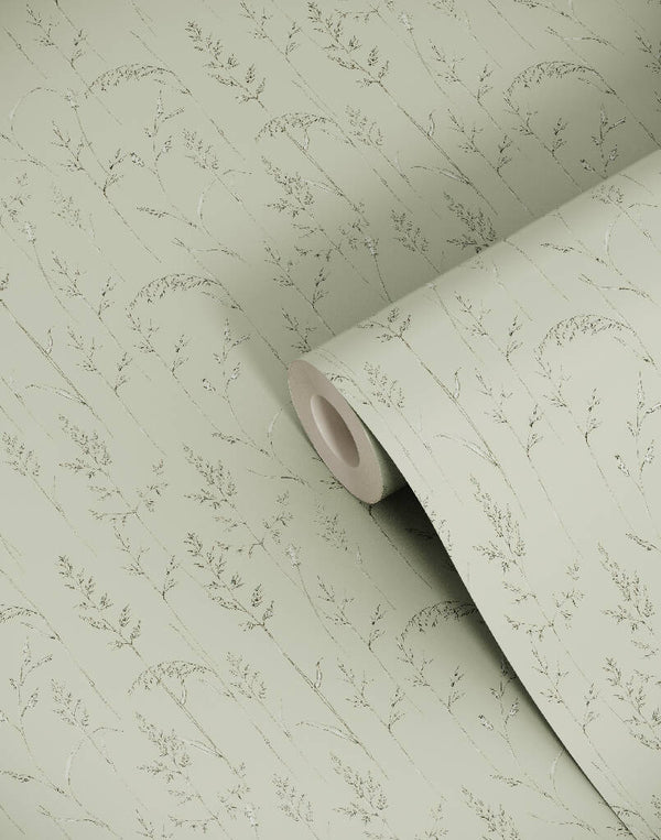 Cornish Meadow Green Wallpaper