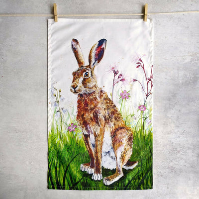 Wildflower Hare Cotton Tea Towel