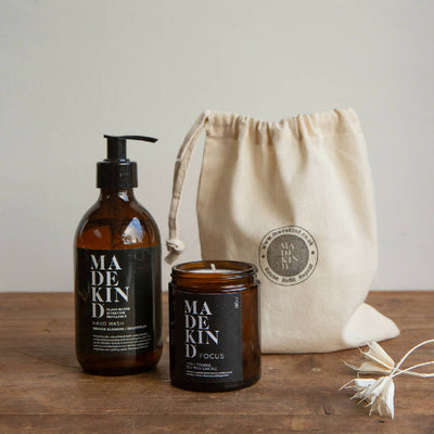 Natural Hand Wash & Candle in Gift Bag