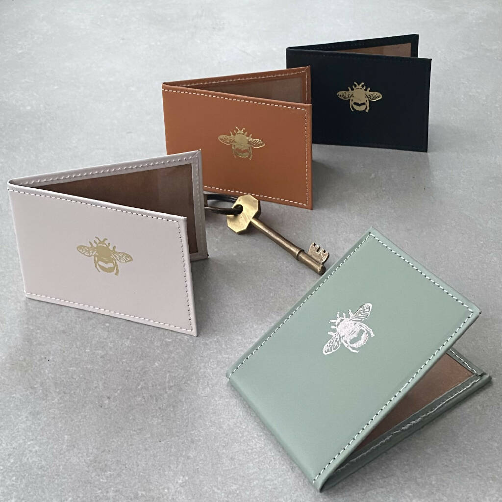 Pass Case Recycled Leather Travel Pass Case | Country Living Marketplace