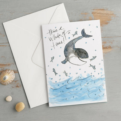 'Have A Whale Of A Time!' Good Luck Card