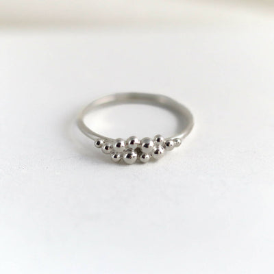 Droplets Ring in Silver