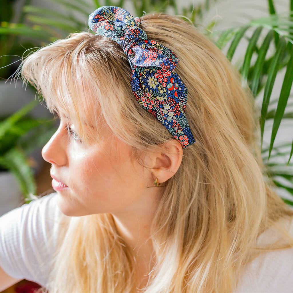 Liberty Side Bow Headband - Emma and Georgina B Print