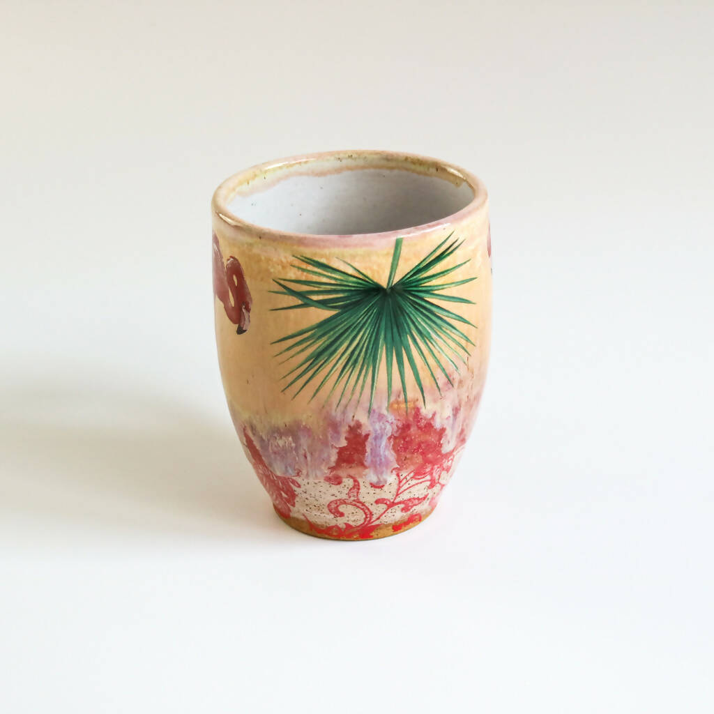 Stoneware Mug in Flamingo Design