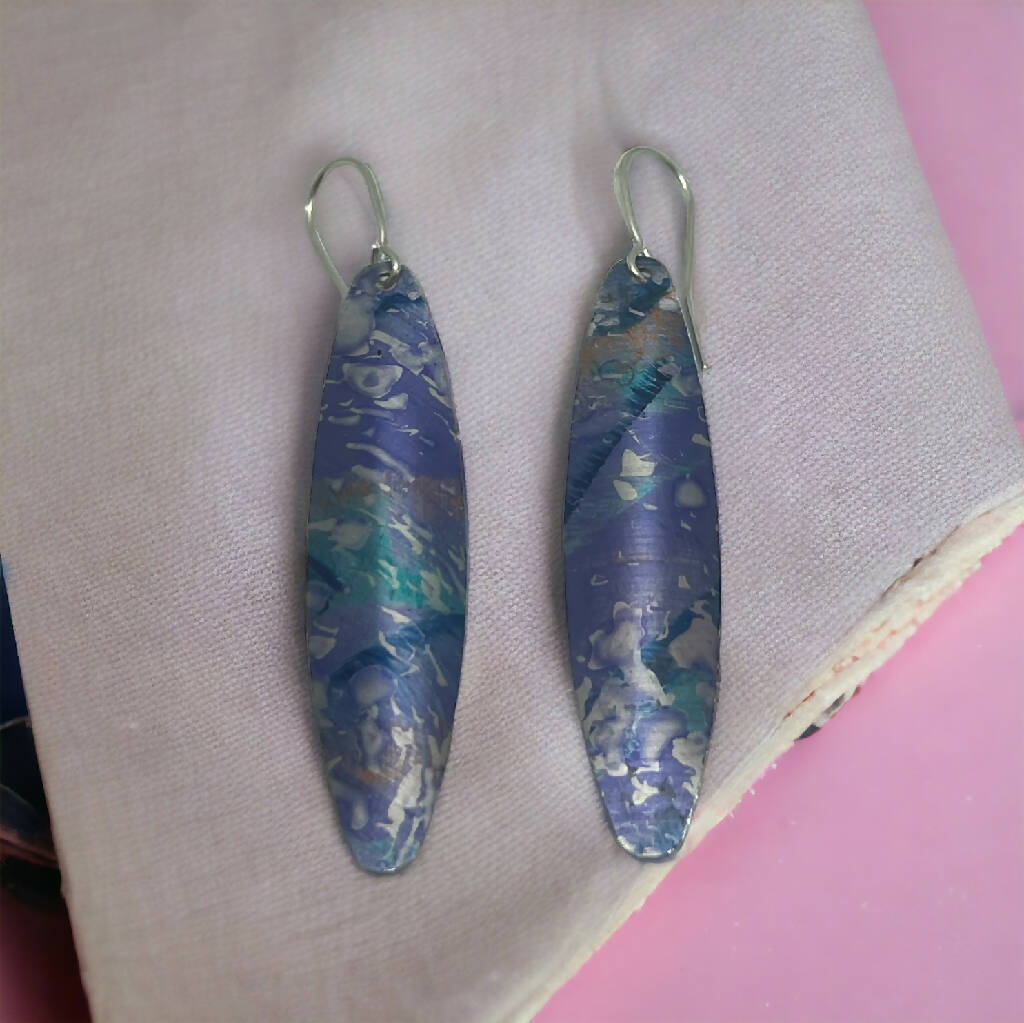 Celosia Feather-like Inspired Aluminium / Silver Earrings