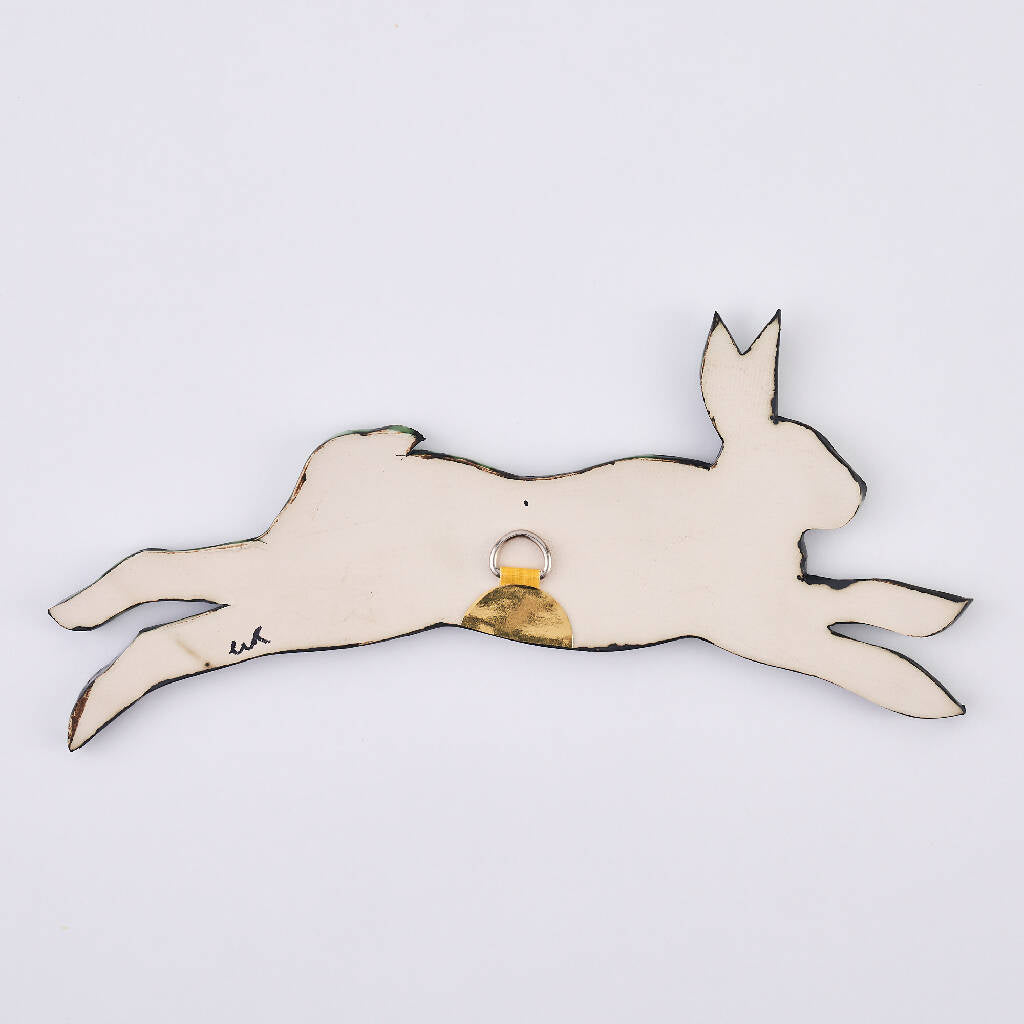 Half Moon Phase Hare Hanging Ceramic Decoration