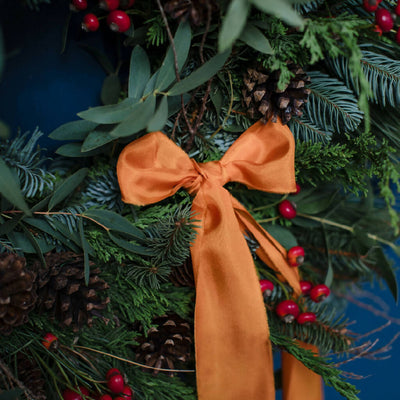 studioEVIG Christmas Wreath -Orange Ribbon