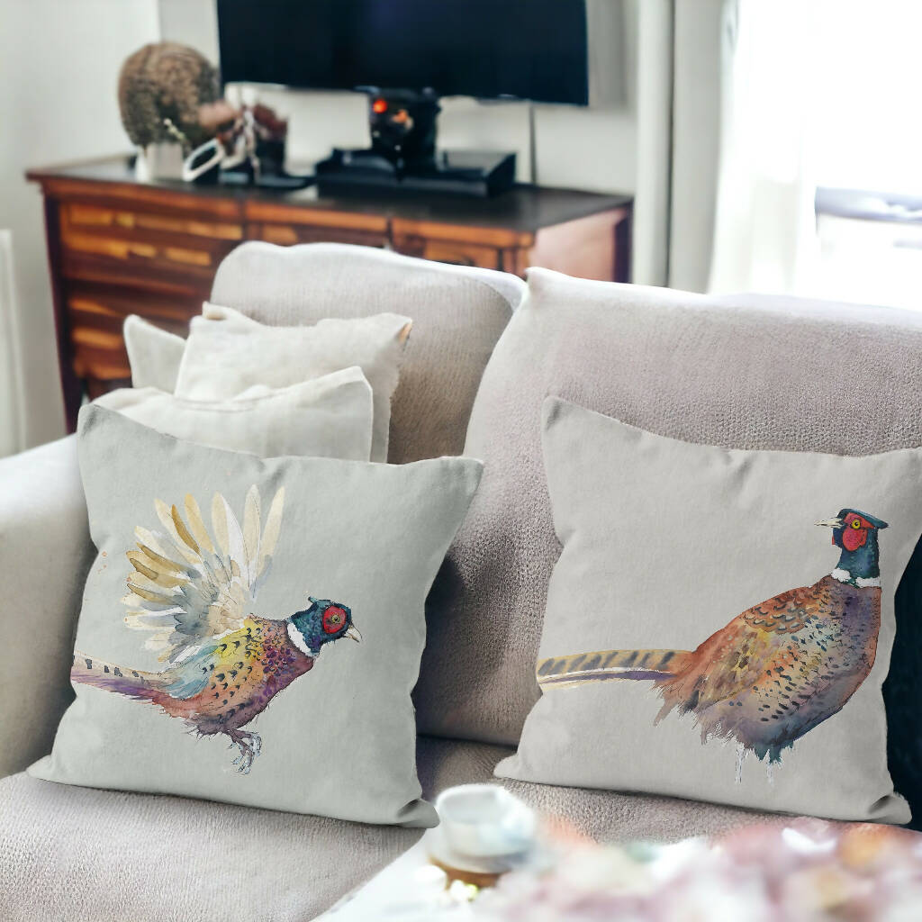 Flying Pheasant Cushion