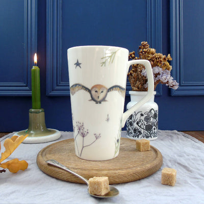 Barn Owl Bone China Tall Mug