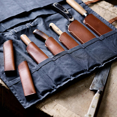 Dry Waxed Cotton Knife Roll