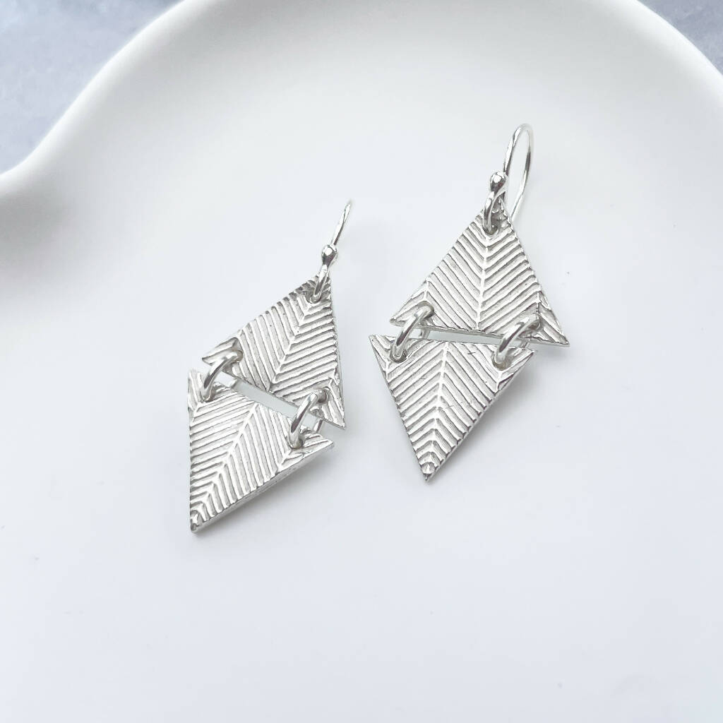 Articulated Fine Silver Sustainable Earrings