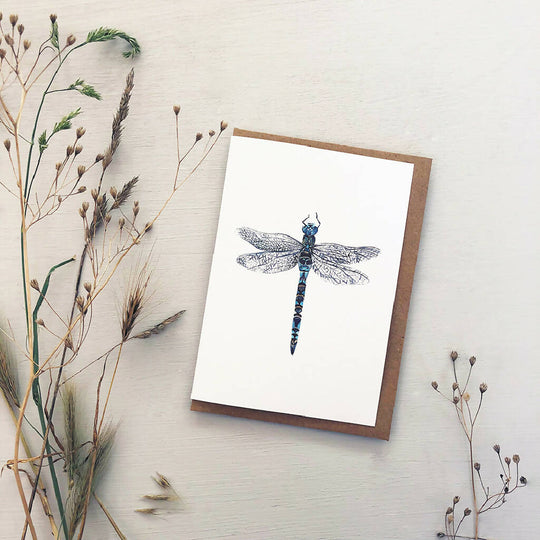 Dragonfly Watercolour Greetings Card