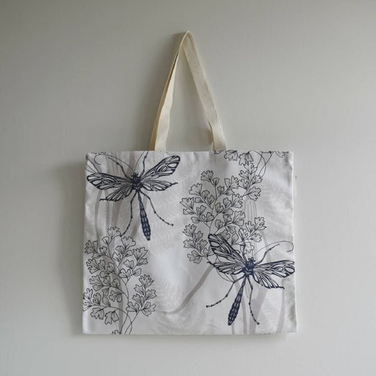Dragonfly Wings Tote Bag in Almond
