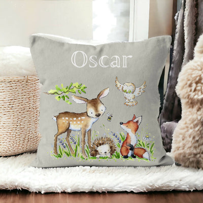 Personalised Woodland Animals Cushion