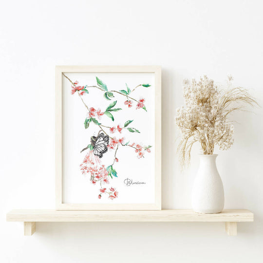 Blossom Flower Fairy Watercolour Art Print