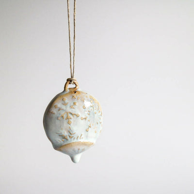 Ceramic Hanging Bauble in Snowflake Design