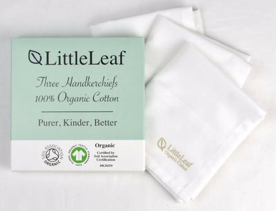 White Handkerchiefs in 100% organic cotton