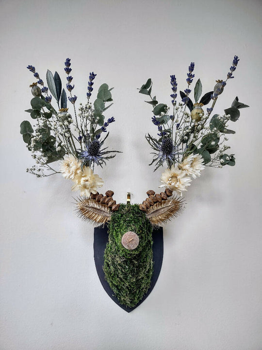 'SERENITY' Mini Botanical Stag Wall Mount