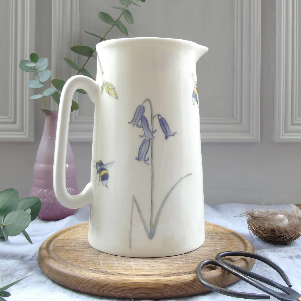 Bee and Spring Flowers Bone China Two Pint Jug