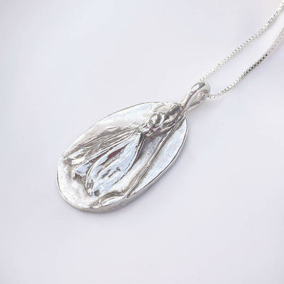 Garlic Flower Fine Silver Pendant Necklace