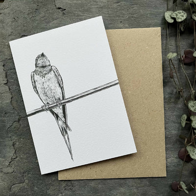 Swallow Blank Greetings Card