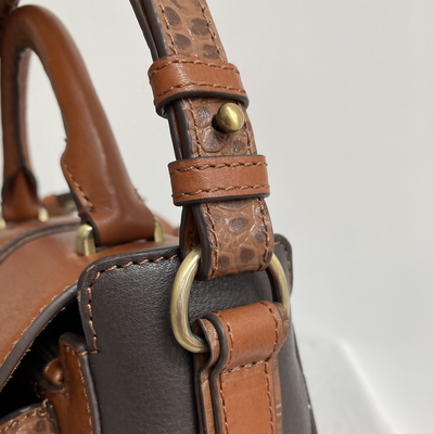 Belton Leather Saddle Bag in Tan