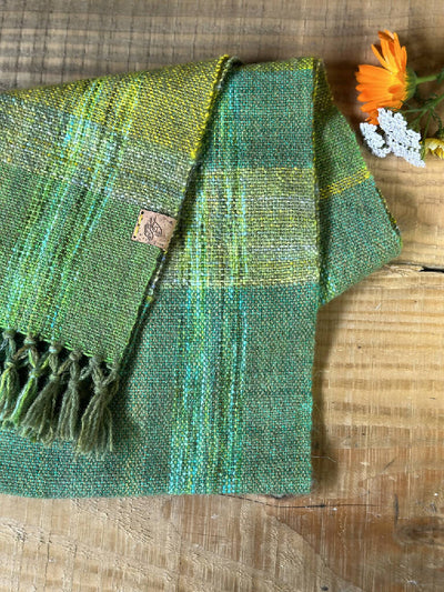 Patchwork Fields Painted Check British Wool Small Scarf