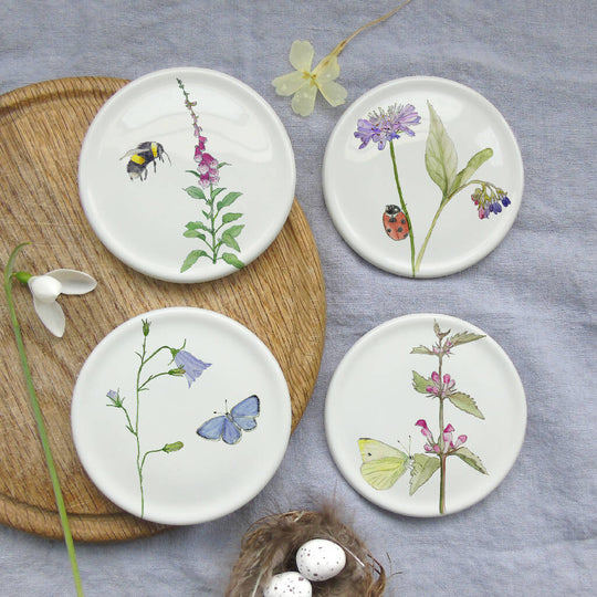 Wild Flowers Bone China Coasters