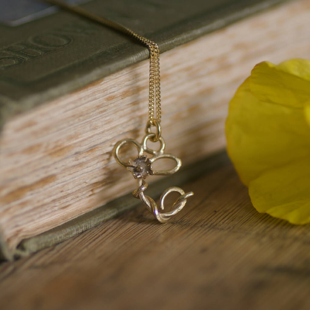 Enchanted Wood Initial Gold Necklace