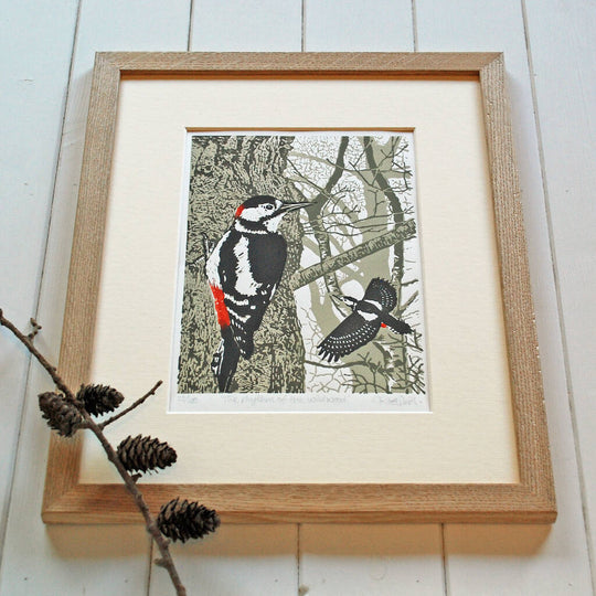 The rhythm of the wild wood - Limited Edition - Original Linocut Print