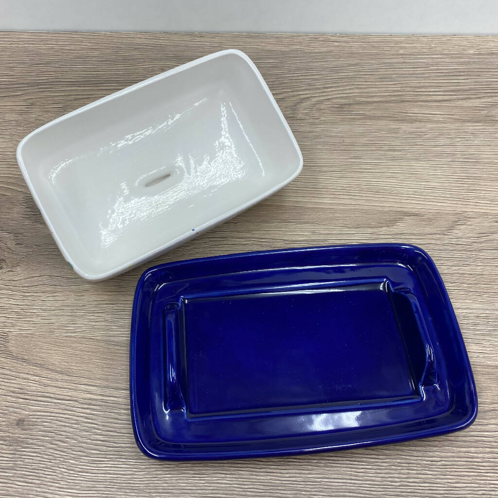 Butter Dish with Celebration Glazed Lid