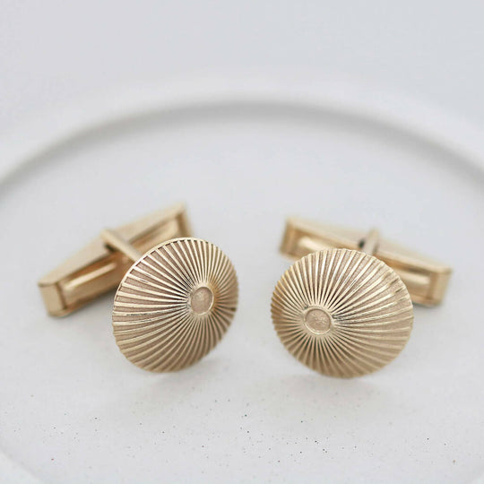 Sunburst Cufflinks in Solid 9ct Gold