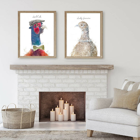 Personalised Lord & Lady Pheasant Prints