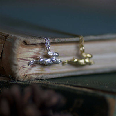 Tiny Hare Sterling Silver Necklace