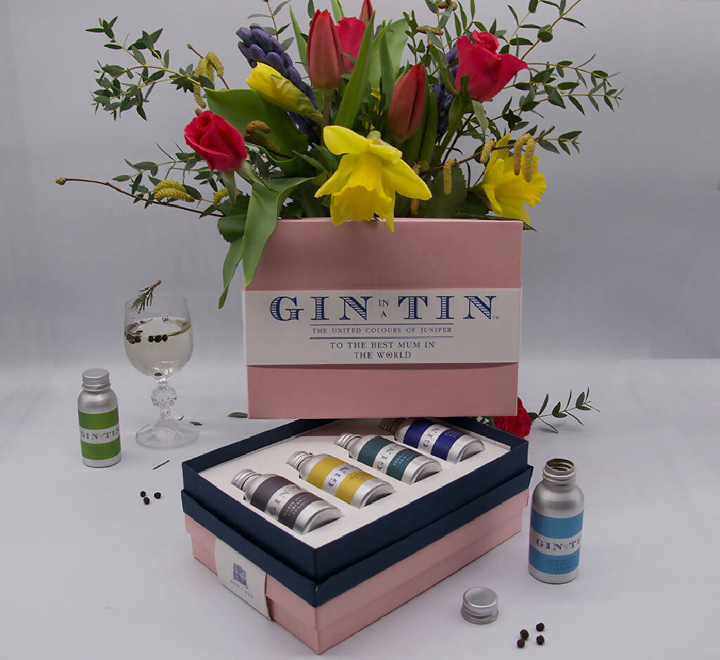 GIFT SET OF FOUR MINIATURE GINS FOR MUMS