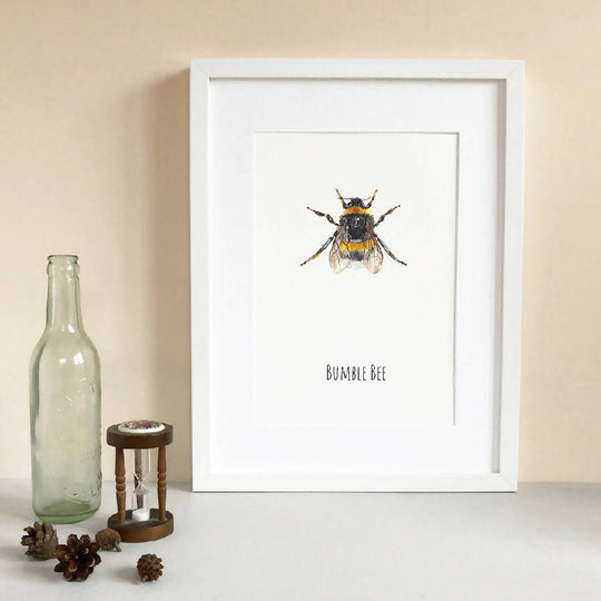 Bee Watercolour Art Print